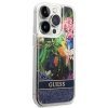 Guess GUHCP14LLFLSB iPhone 14 Pro 6,1 niebieski/blue hardcase Flower Liquid Glitter